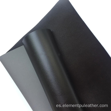 Cuero PU elástico negro a base de agua para pantalones